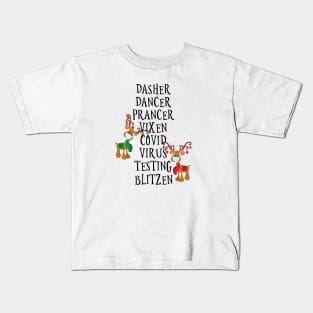 Funny Christmas 2020 Reindeer Names Kids T-Shirt